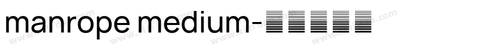 manrope medium字体转换